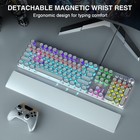 Aula F2088 Typewriter Style Mechanical Gaming Keyboard rainbow Led Backlit re   