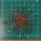 Mid-century Modern Sunburst Pendant Mcm Handmade Brass Copper Spokes Vintage