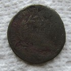 1806 1 2c Bn Draped Bust Copper Half Cent Rare Key Date  Corroded Damaged Filler