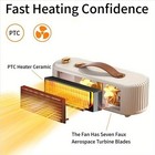 800w Portable Electric Space Heater Garage Hot Air Fan For House Room   Office