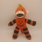 Dan Dee Collector s Choice Sock Monkey Halloween Pumpkin 8  Plush Clip On