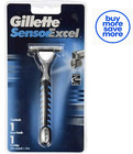 Gillette Sensor Excel Razor Handle   1 Cartridge New Free Shipping