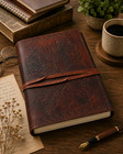 Leather Journal 8x6 Vintage Notebook Diary Writing Book Strap Gift 2229