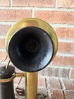Vtg Candlestick Phone Desk Telephone Antique Parts Western Electric Brass Bell
