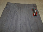 Nwt Smitty Mens 36 Unhemmed Expander Waist Pleated Umpire Gray Combo Pants