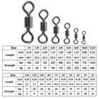 50pcs Fishing Barrel Swivel 104lb 770lb Stainless Rolling Swivel With Solid Ring
