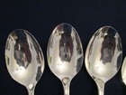 Set 8 Soup Spoons  Vintage Wm Rogers Oneida Silverplate  Flowertime Pattern  Exc