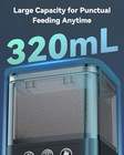 Automatic Aquarium Feeder  Usb Rechargeable 320 Ml Auto Food Dispenser With Time