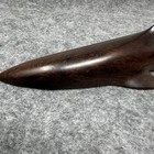Vintage Ironwood Large Hand Carved Wooden Shark Sculpture Figure Dark Mcm Read