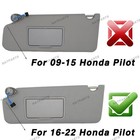 Left Driver Side Sun Visor W  Lights For Honda Pilot 2016-2022 83280-tg7-a12zb