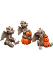 Mini Skeleton Gargoyle Figurines Set     Spooky Fairy Garden Decor   Gothic Decor