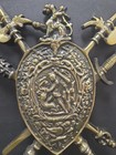 Vintage Metal Coat Of Arms Shield Medeival Battle Wall Decor 17  