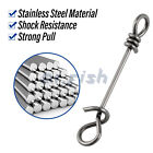 50pc Fishing Quick Change Snaps Stainless Steel Clips Fast Attach Lures Rigs