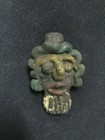 Ancient Very Rare Phoenician Handmade Mosaic Glass Face Bead Beard Amulet N5