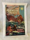 Original Vintage 1922    adventures Of Robinson Crusoe    Linen-backed Film Poster