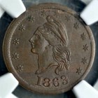 1863 Patriotic Civil War Token 1 391a Ngc Ms63 Bn