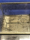 Vintage Beatrix Potter Hinged Mirrored Glass Brass Trinket Box