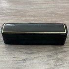 Vintage Poker Dice 5 Piece Set In Black Green Leather Gold Embossed Case Italy