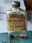 Labeled Old Steuben Chicago Aurora Illinois Whiskey Mini Pocket Flask Bottle
