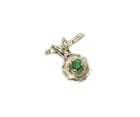 19thc Antique Alexandrite Russian Natural Real Color-change silver Rose Pendant