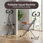 Foldable Squat Machine For Home glute Workout Equipment adjustable Resistance