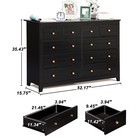 10 Drawer Dresser For Bedroom wood Chest Of Drawers With Smooth Metal Rail