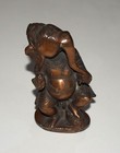 Antique Ganesha Murti Copper Metal Standing Hindu Elephant Goddess Statue Gtx