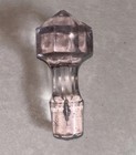 2 Vtg Glass Bottle Stopper Replacement Decanter Cruet Perfume 2 5  Clear Heavy