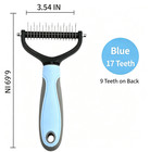 L 2side Pet Grooming Tool Pet Hair Remover Demat Comb Cat Dog Kitten Tangled Fur