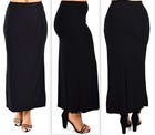 Women s Stretchy Office Maxi Pencil Skirt   Reg   Plus Sizes   Made In Usa