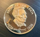Commemorative Sterling Silver Coin Medal Vintage Erfinder Leica Camera