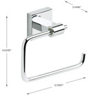 Maxted  1-pack  Toilet Paper Holder Chrome Tissue Roll Holder For Bathroom
