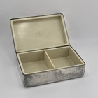 Silverplate Celluloid Trinket Jewelry Box Hinged Lid Dodge Inc 5x3x2