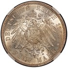 1901-a Germany Prussia Bicentennial 5 Mark Silver Coin - Ngc Ms 64 - Km  526