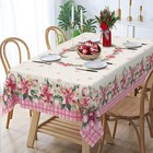 Christmas Tablecloth Winter Holiday Table Cloth Washable Christmas Tree Table   