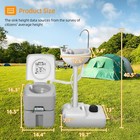 Portable Wash Sink Camping Hand Basin Stand With 5 3 Gallon 17 L Flush Toilet