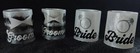 Bride Or Groom Shot Glasses  Handmade With Food Grade Resin  Each Holds 1 Ounce