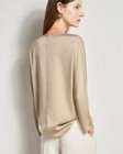 Women Basic Round Neck Silk Blouse