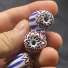 Lot Of 10 Pieces Antique Venetain African Trade Chevron Glass Unique Beads  8952