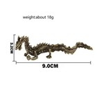 Brass Dragon Animal Statue Small Sculpture Tabletop Figurine Home Decor Gifts Us