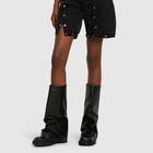 Women Slouchy Knee High Boots Casual Round Toe Pull On Riding Biker Boots    