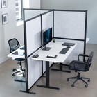Used Vivo T-shaped Modular Wallsystem 4panels Office Cubicle Dividers Blackframe