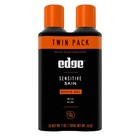 Edge Sensitive Skin Shave Gel For Men With Aloe  Twin Pack  Unscented  14 Oz