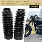 Motorcycle 49mm Black Rubber Fork Boots Gaiter Cover For Harley Dyna Wide Glide