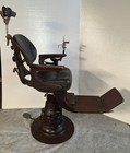Antique S s  White Diamond Dentist Chair No 2 U s a  Iron Barber-like