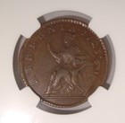 1723 Wood s Hibernia Colonial Halfpenny Ngc Xf45