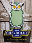 Vintage Chevrolet Porcelain Sign 36  Old Gas Car Chevy Diecut Dealer Sales Store