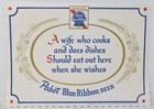 1950s Pabst Blue Ribbon Beer Wife Who Cooks Does Dishes Eat Out Here She Wishes