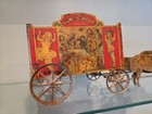 Antique Excellent 1908 Gibbs Toys Articulated Horses Pulling Circus Wagon-13 