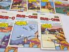 Rare Vintage Letraset Action Transfers  Rub-ons Prestomagix Lot Of 11 Used